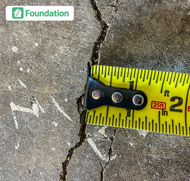 Foundation inspection with elevation survey in Harvest Green